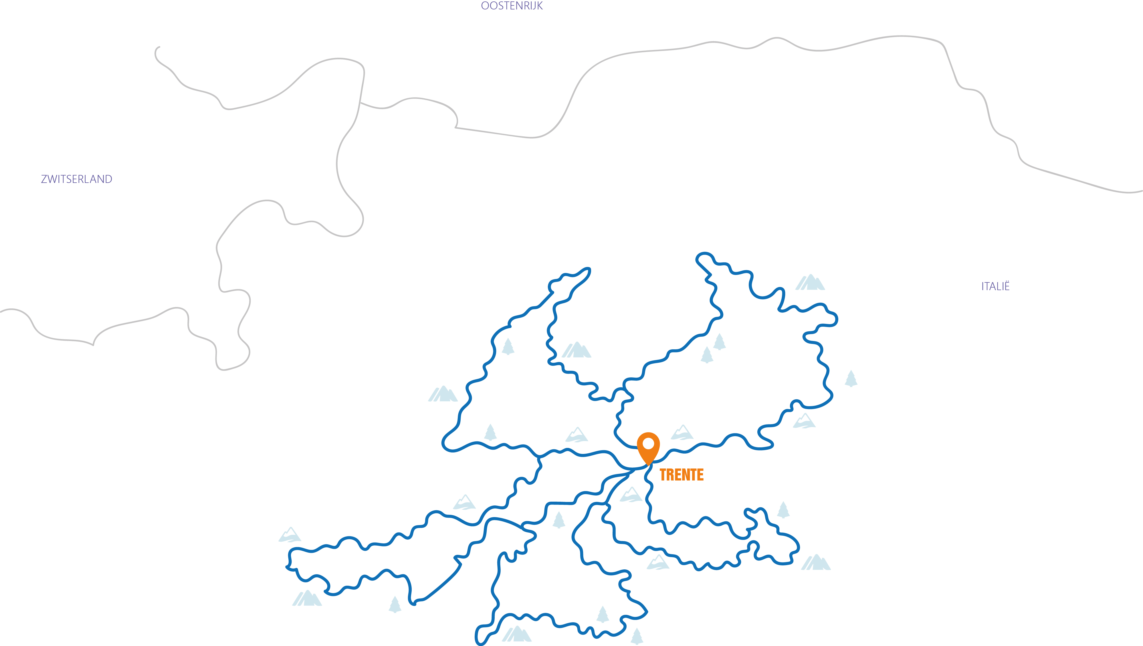 Italië - Dolomieten Trentino Routekaart 