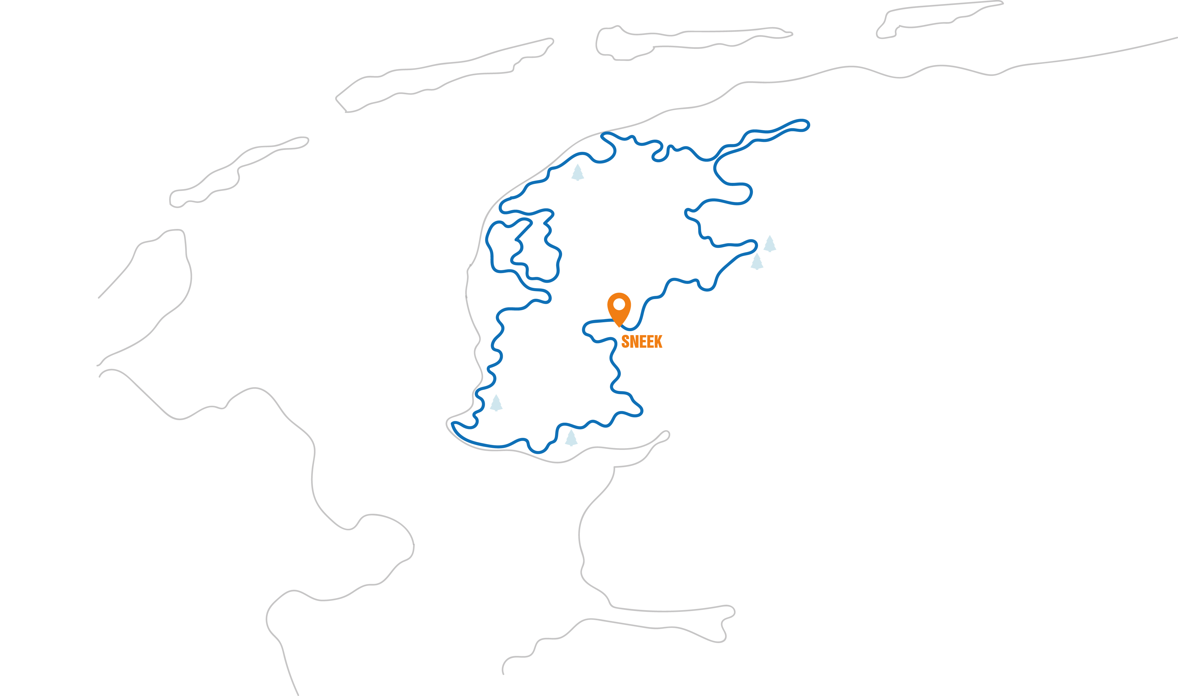 Nederland - Friese Elfstedentocht Routekaart 